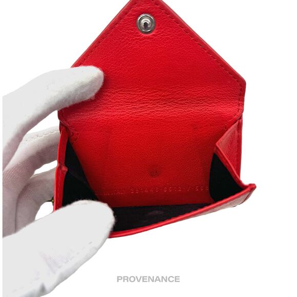 🔴 Balenciaga Papier Mini Wallet - Red Leather - Picture 9 of 10